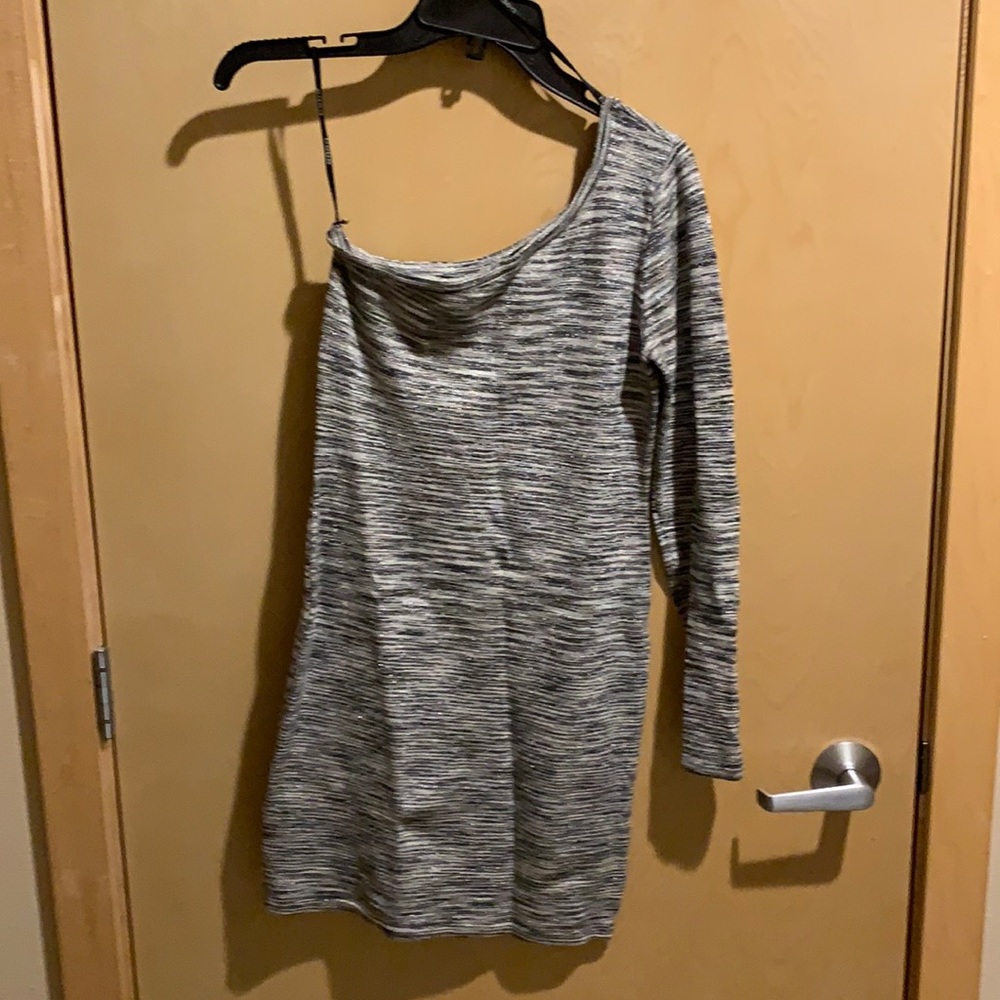 Bebe one shoulder body con dress